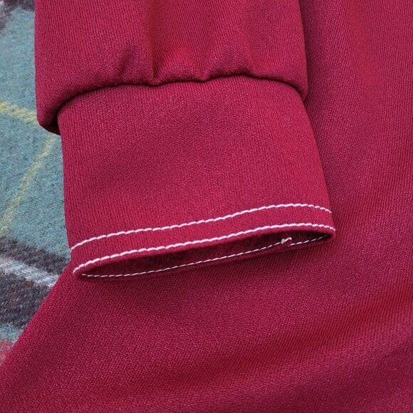 Vintage 1970's JCPenney Wide Lapel Collar Burgundy Red Button Up Jacket / Shirt, - Picture 11 of 11